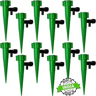 Techhark® Plant Self-Watering Spikes, 12-Pack, Automatic Drip Irrigation System for Indoor and Outdoor Plants, Green Price In India