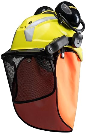 Uvex Pheos Kit per il Lavoro Forestale - Composto da Elmetto - Visiera a  Rete - Cuffie Auricolari - Protezione del Collo - Giallo : Amazon.it: Fai  da te