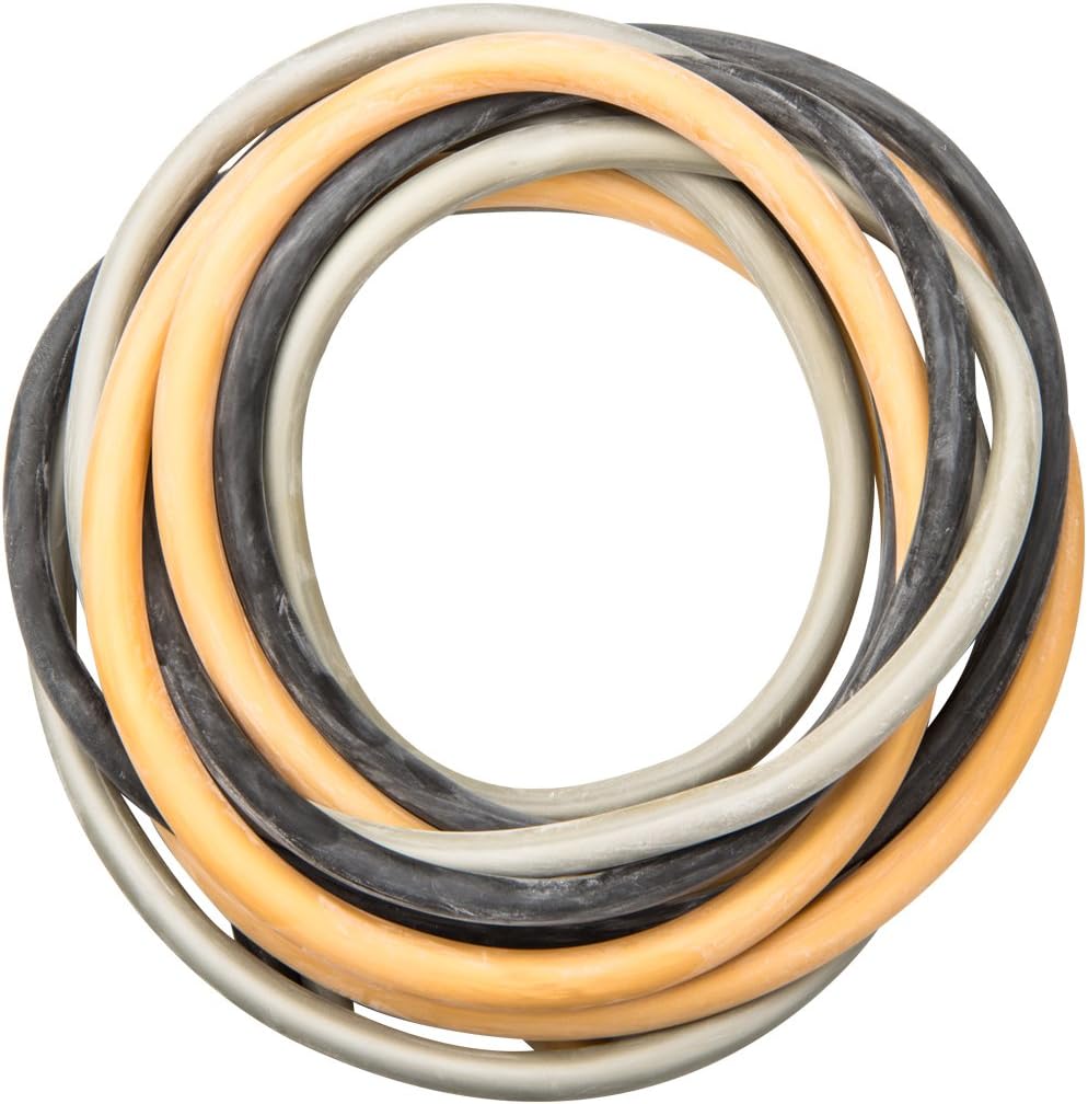 Cando 10-5384 Black/Silver/Gold Low-Powder Exercise Tubing PEP Pack, Difficult Resistance