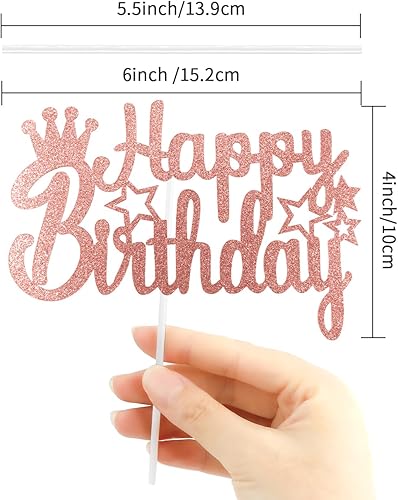 Miniatura 2 de Decoración de pastel con purpurina verde, 1 unidad, decoración de cumpleaños para niños, adultos, mujeres y hombres