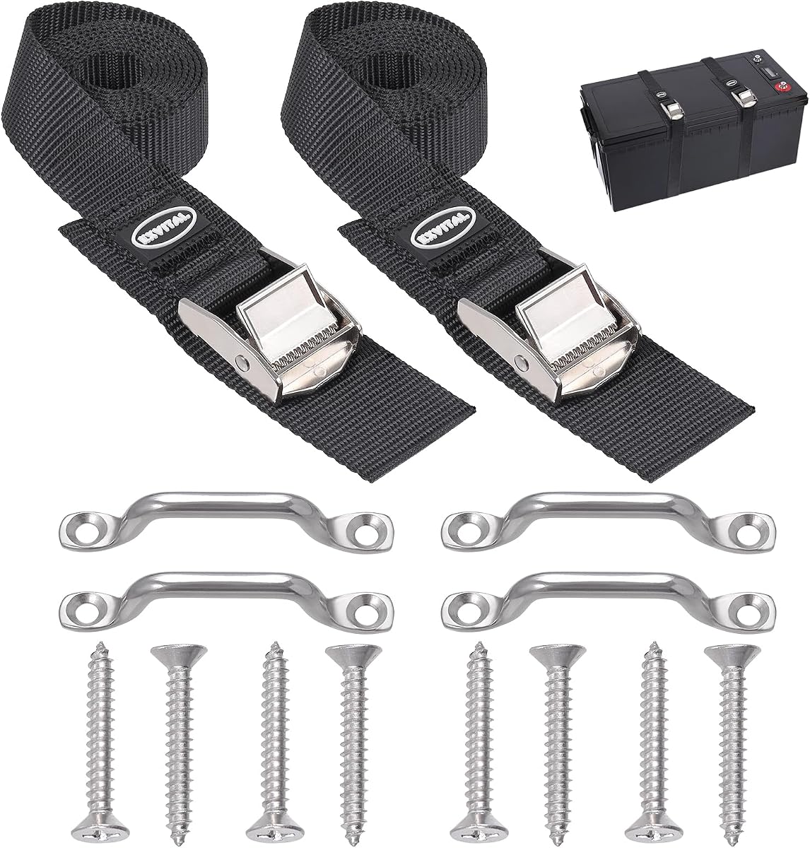 EXVITAL Battery Tie Down Strap Hold Down Kit
