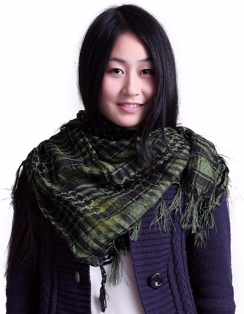 Pure Cotton Arab Shemagh Head Scarf Neck Wrap Arafat Keffiyah Desert Army Wear Scarf Stole