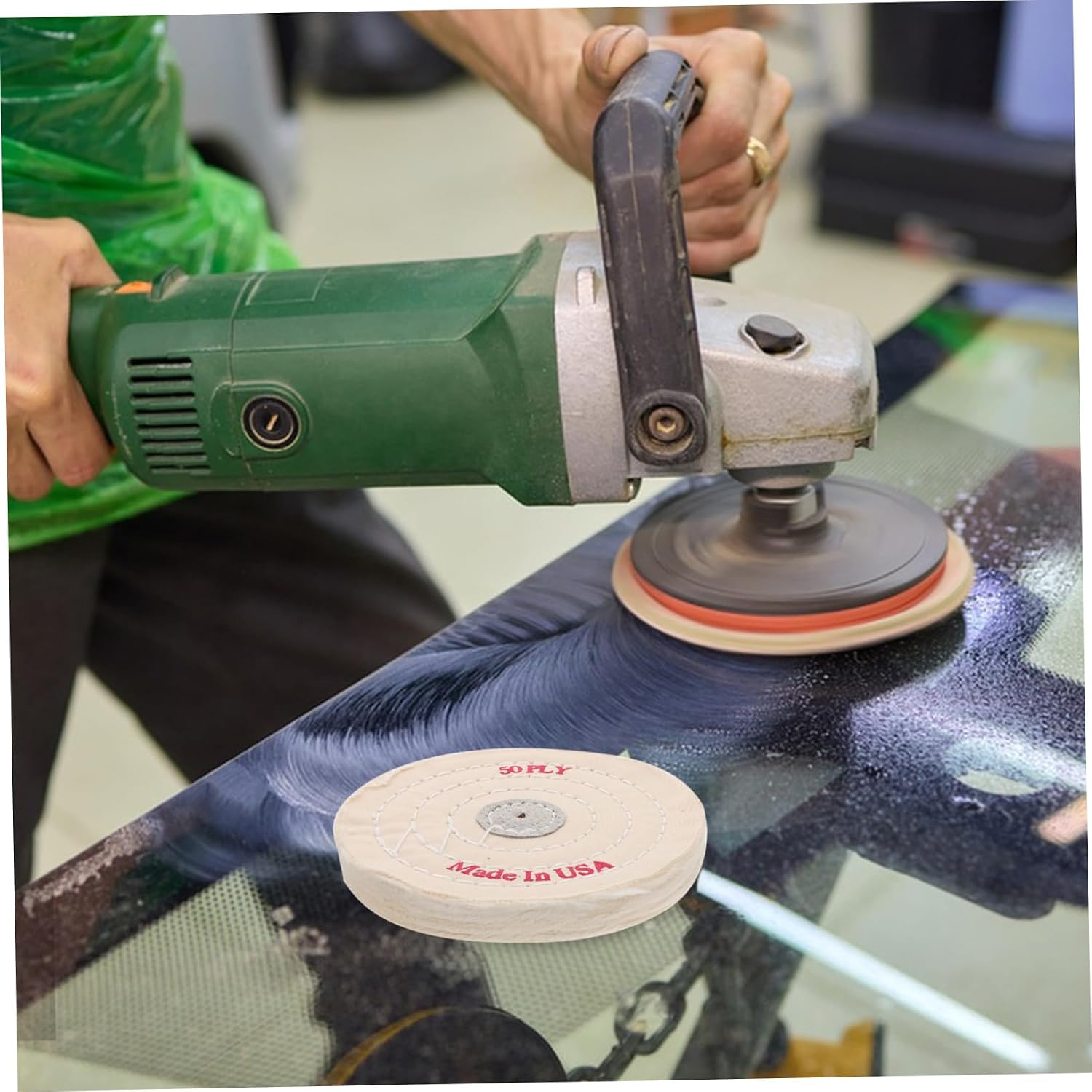White Fabric Buffing Wheel for Jewelry Metal Wood Polishing