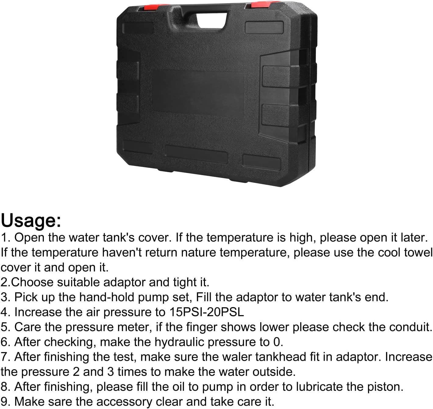 Universal car Tanks Leak Detection Automotive Leakage Detector Tool Radiator Water Pressure Tester auto air Conditioning Cooling coolant Vacuum Purge Tool kit