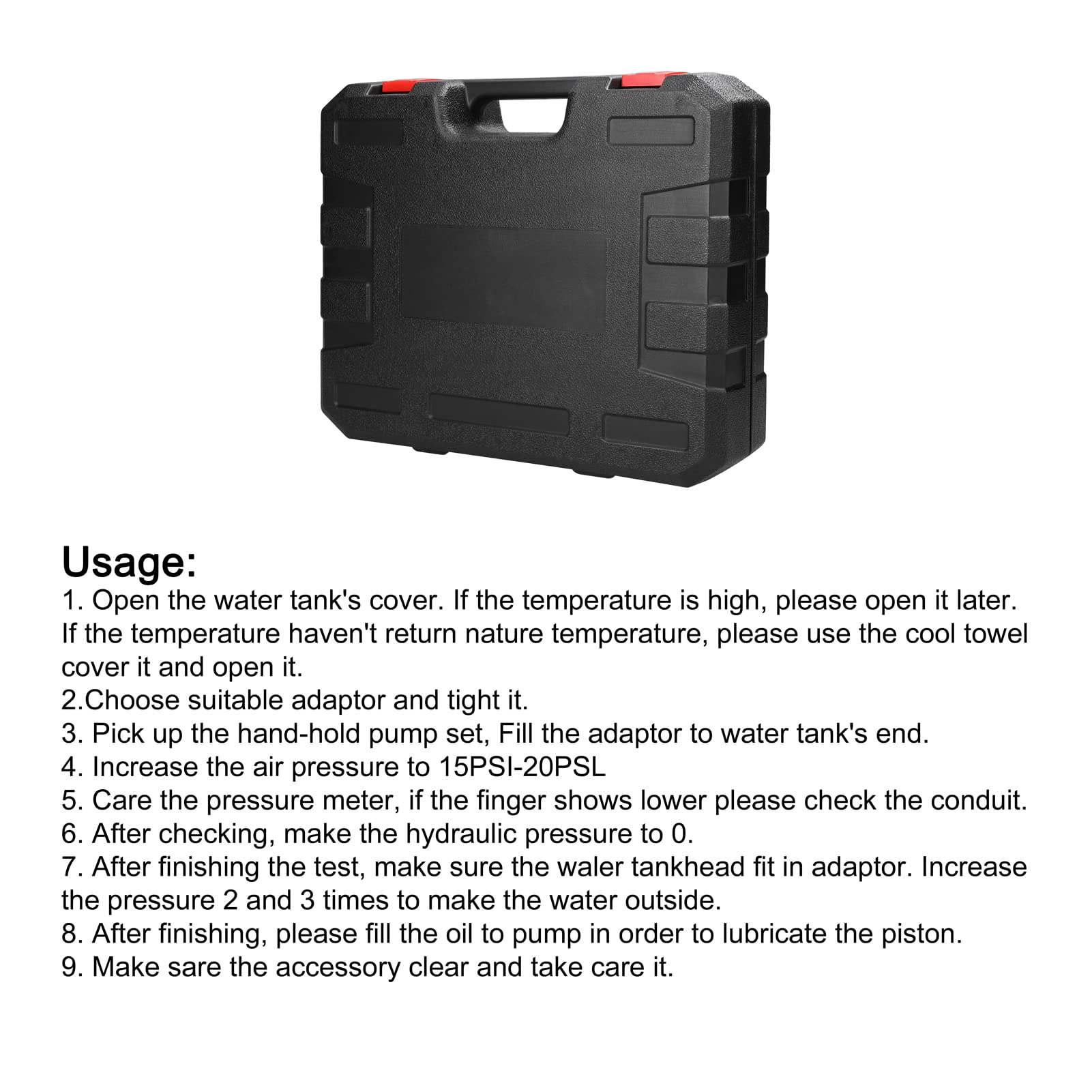 Kit universal de detección fugas en depósitos combustible for automóviles, herramienta detectora for , probador presión agua del radiador, kit herramientas vacío for refrigerante aire acondicionado