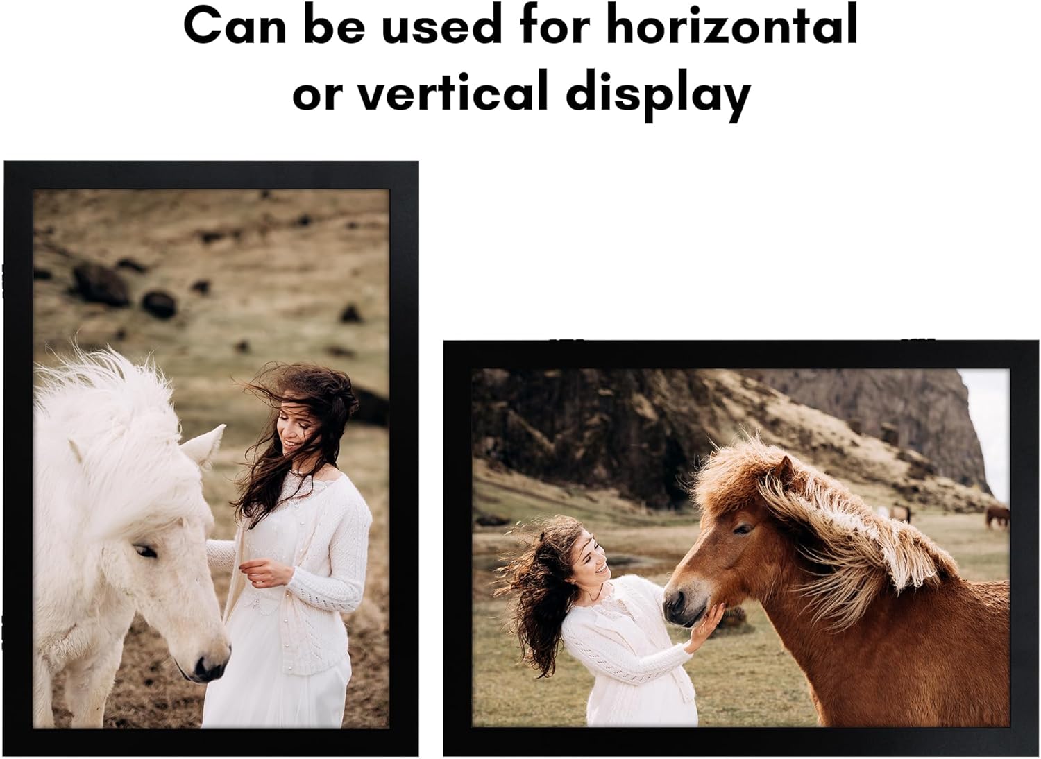 Americanflat 12x18 Poster Frame with Storage - Quick Change Storage Frames with Polished Plexiglass - Holds 35 Photos - Storage Frame Collection - Photo Frame for Wall Display - Black