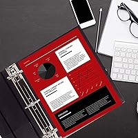 Vista 7 de Paquete de 12 carpetas de 3 anillos de 2.5 pulgadas con anillos D de ángulo de bloqueo, carpetas de almacenamiento profesionales de gran resistencia