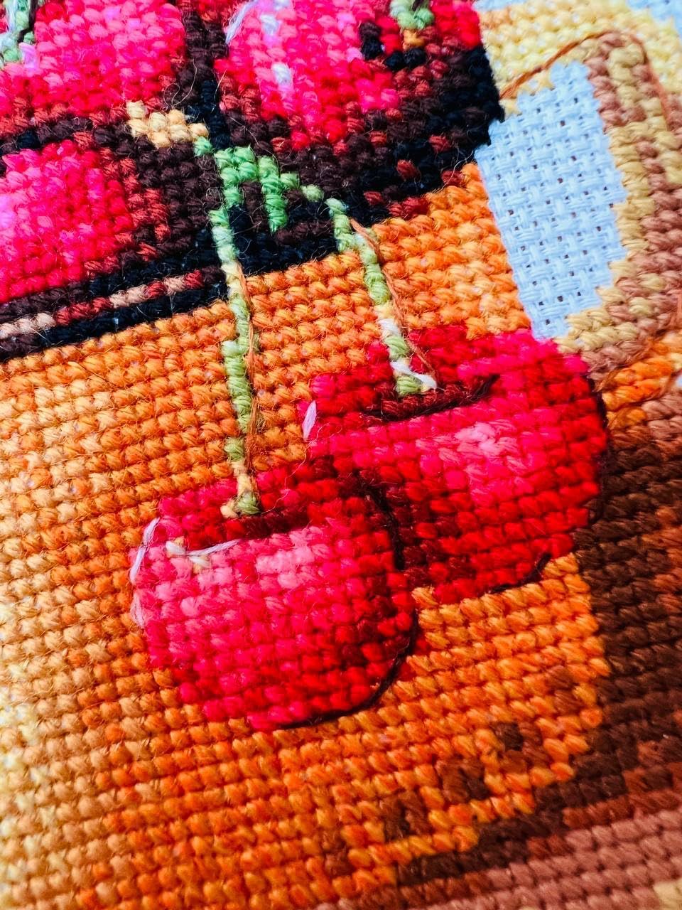 RIOLIS - Ripe Cherry 2169, Cross Stitch Kits 7¾"x7¾, Cross Stitch Kits for Beginners & Advanced, Crossstitching Kit Adult, Embroidery Counted Stitching Kit