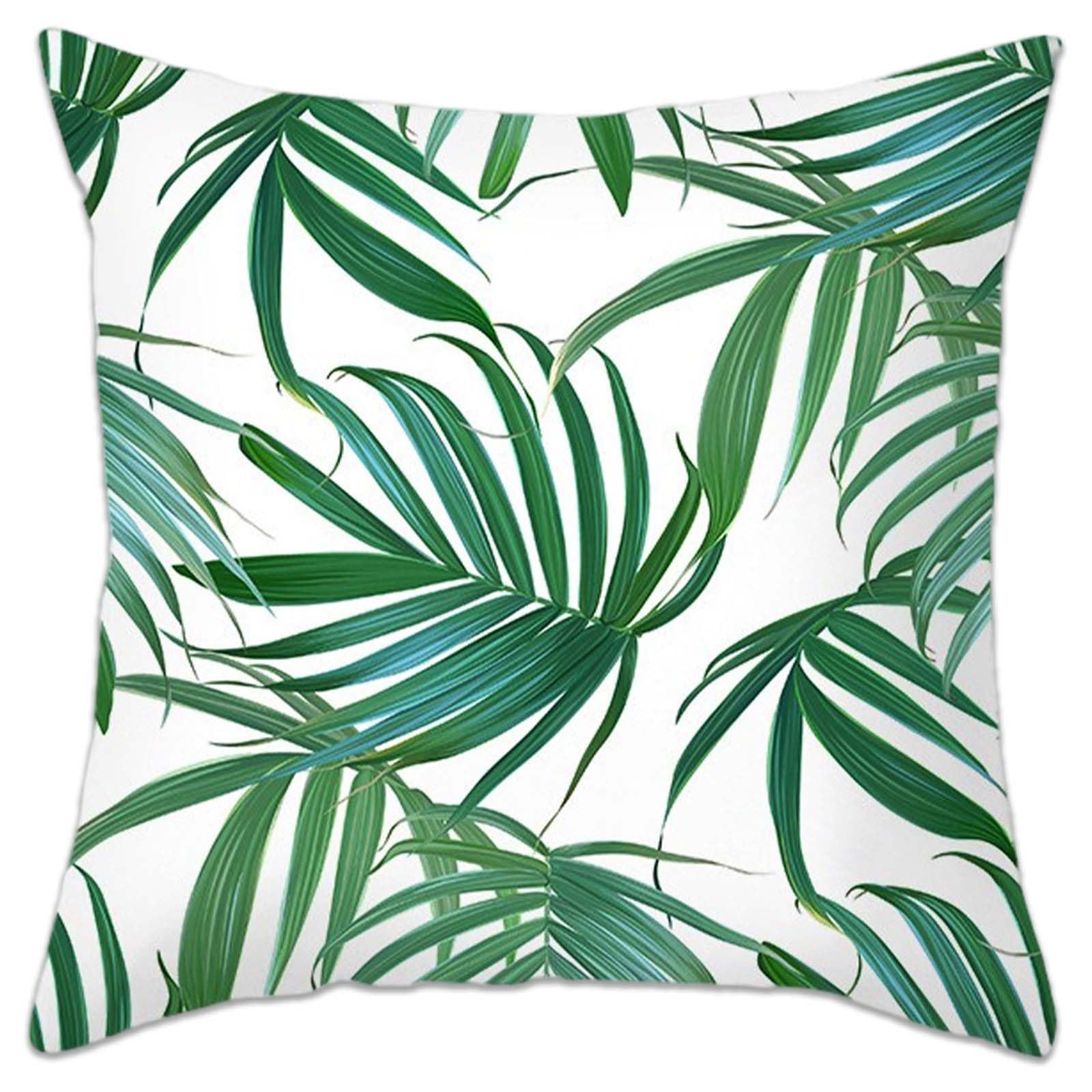 Betadistor Pillow Protectors 4 Pack 18x18 Inches Tropical leaves Decorative Throw Pillow Case for Home Office Sofa Bedroom Car Garden Double Sided Printing - Image 4