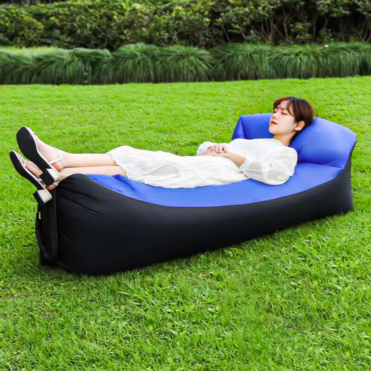 WANGCL Nadmuchiwana sofa przenośna sofa kempingowa 240 x 75 cm na kemping podwórko basen imprezy na plaży