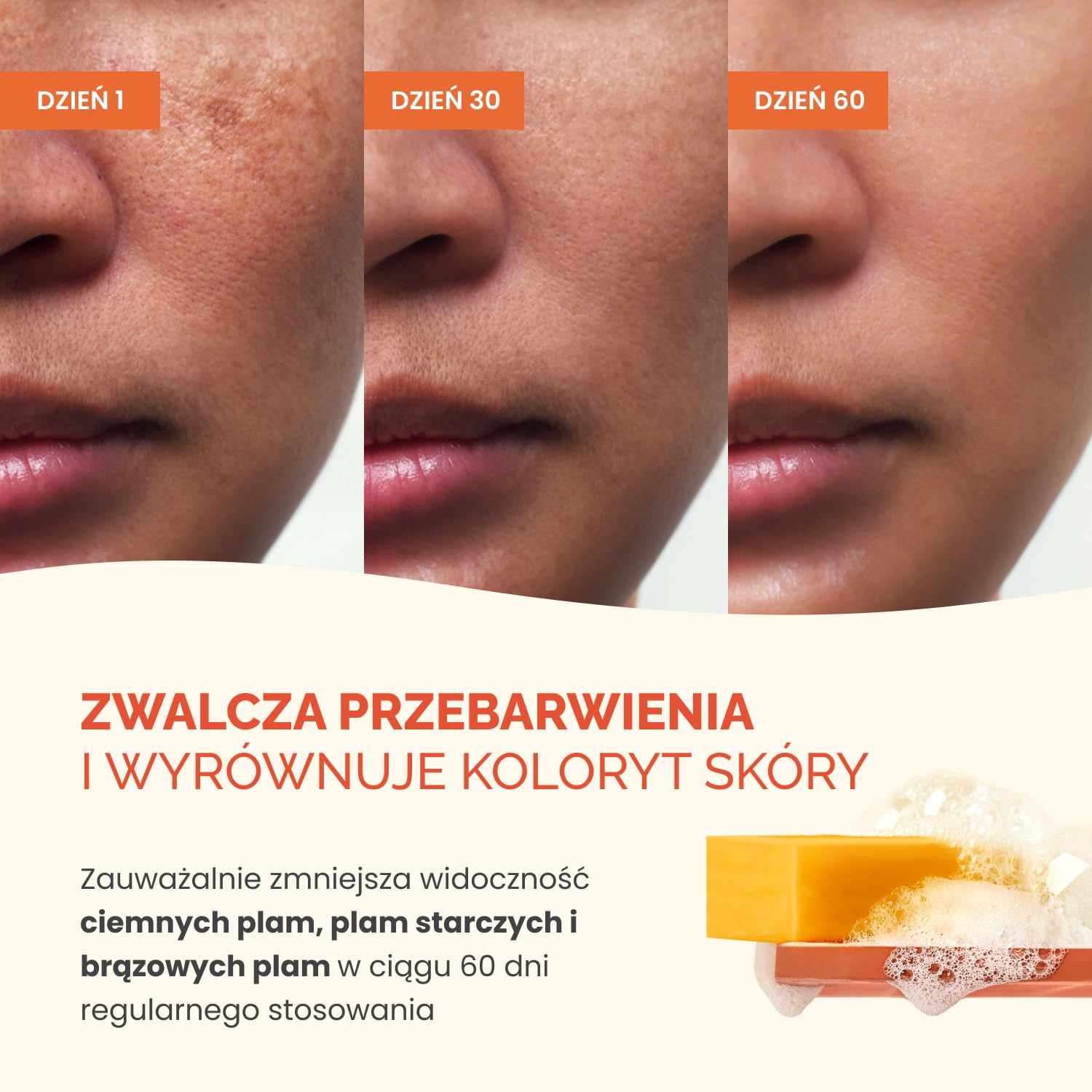 PLANTIFIQUE Mydło z Kwasem Kojowym na Przebarwienia – Kurkumowe mydło 2 sztuki z kwasem hialuronowym, kolagenem i witaminą C, wegańska pielęgnacja twarzy i ciała, 160 g | Mydło zapachowe - solidny środek czyszczący dla kobiet i mężczyzn – mydło do obieran