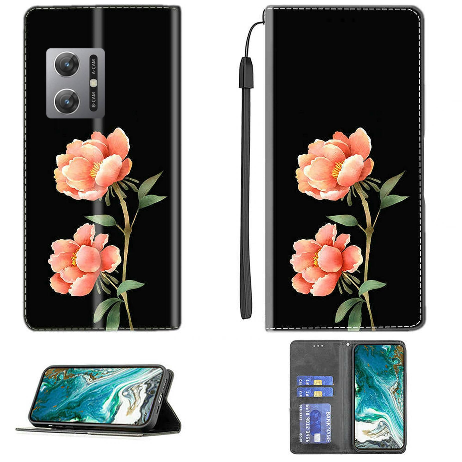 Custodia Prestige Book Case Slim Flip Cover Libro Verticale Per Htc One M7 Rossa - Foto 6