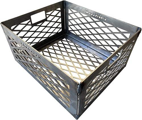 Total Control  BBQ - Cesta de carbón para ahumador, 12 x 10 x 6 pulgadas, corte láser, resistente
