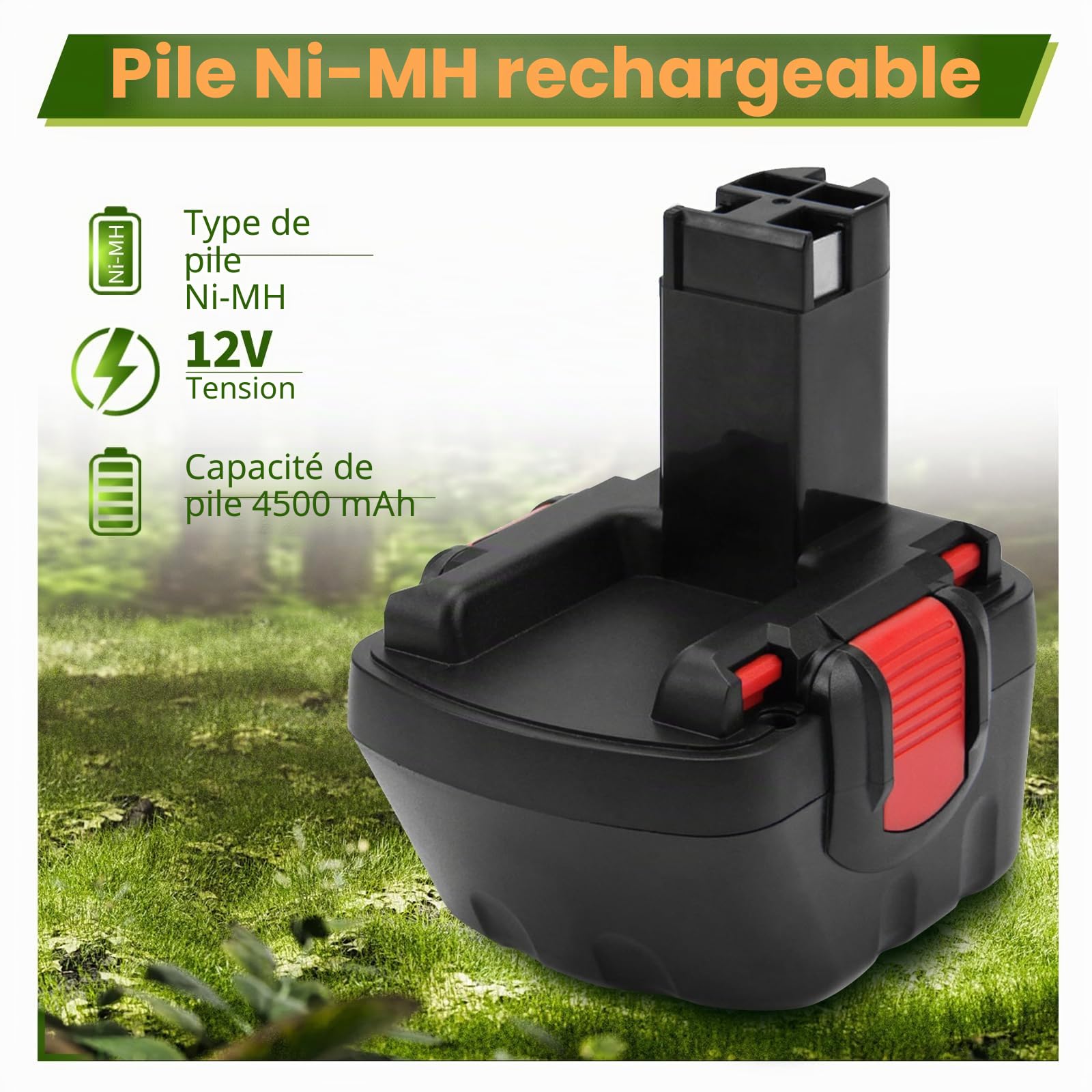 2X Shentec 12V 4.5Ah NI-MH Batterie + Chargeur pour Bosch BAT043 BAT045 BAT120 BAT139 2607335542 2607335526 2607335274 2607335709 GSR 12-2 12VE-2 PSR 12 GSB 12VE-2 22612