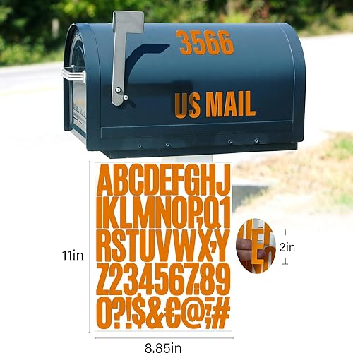 Vista 14 de Calcomanías de letras, 300 piezas, 30 hojas, vinilo autoadhesivo, impermeable, números de buzón, alfabeto para buzón, ventana, puerta, letrero, Negro