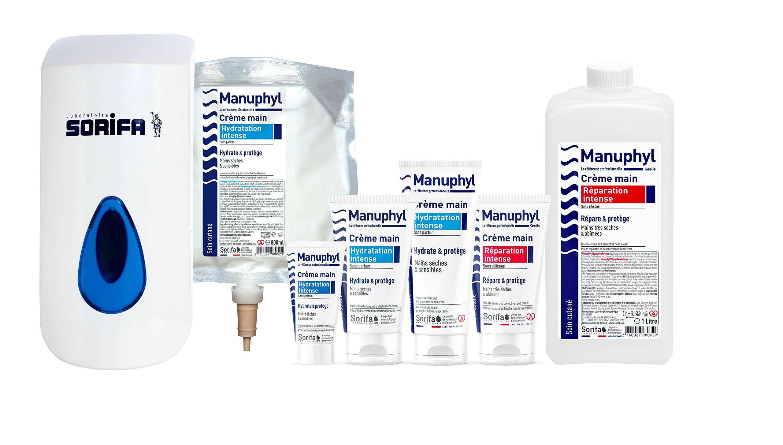 Manuphyl Standard 50 Stück Handcreme, regenerierend, schützend und feuchtigkeitsspendend, Tube 50 ml