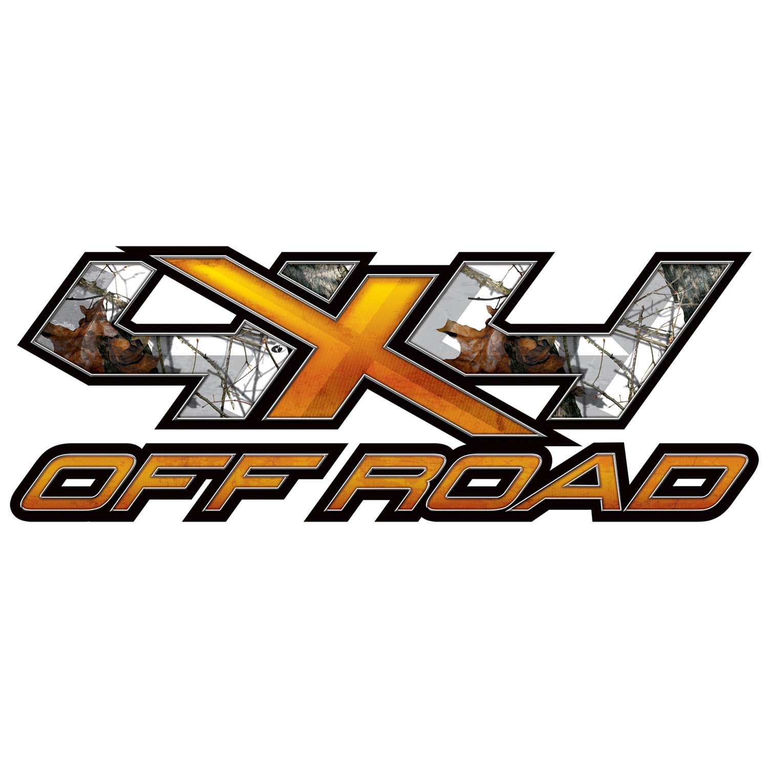 Autocollant style hiver 4 x 4 Orange pour personnaliser un SUV ou une voiture