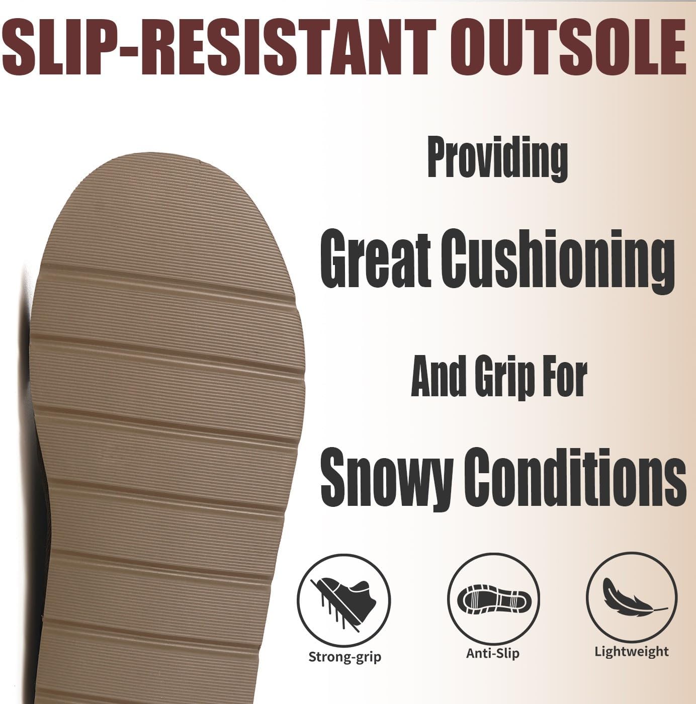 Hsyooes Womens Snow Boots Genuine Suede Leather Mini Boots Anti-Slip Outdoor Winter Ankle Booties Water Resistant Warm Faux Fur Lining