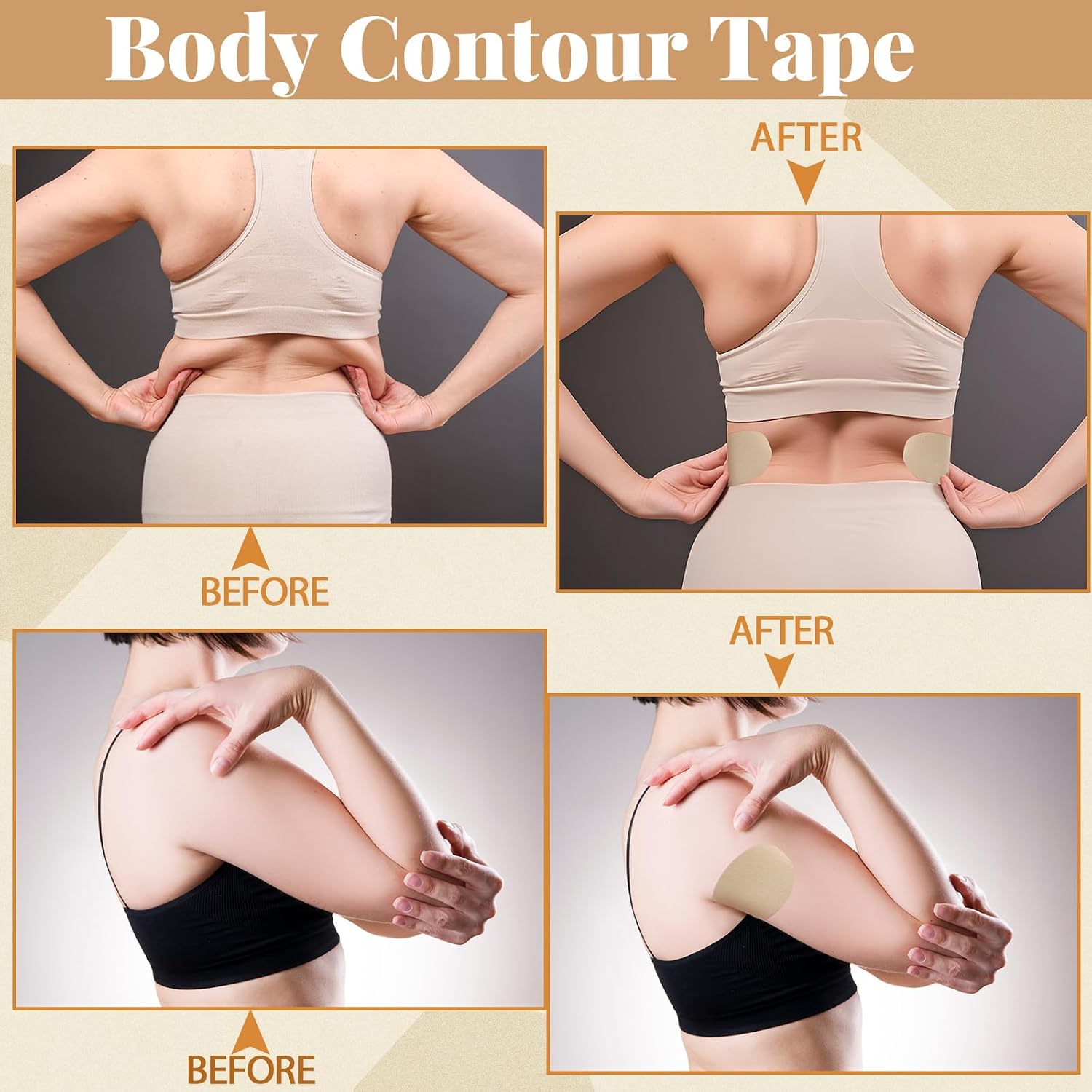 Geiserailie 50 Pcs Tummy Lift Belly Stomach Tape Waterproof Tummy Lifting Body Tape Body Control Precut Adhesive Strips for Women Saggy Loose Skin Flat Stomach Back Fat Belly(Oval)