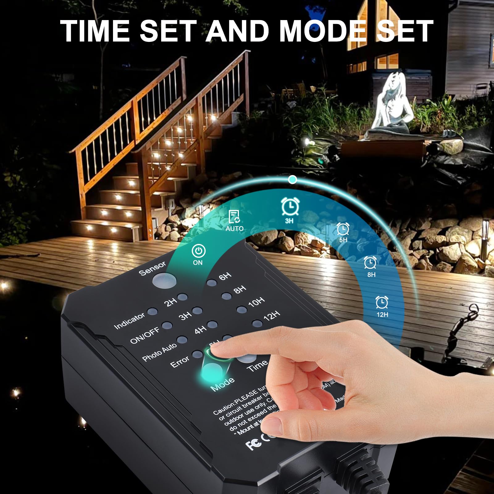 SMY Lighting 20er Dimmbare Terrassen Einbaustrahler Warmweiß, mit Timing und Fotozellensensor, Ø32mm 12V 0,6W Bodeneinbaustrahler Wasserdicht für Garten Holzbrücke Balkon Gehweg, mit Schutzgehäuse‌