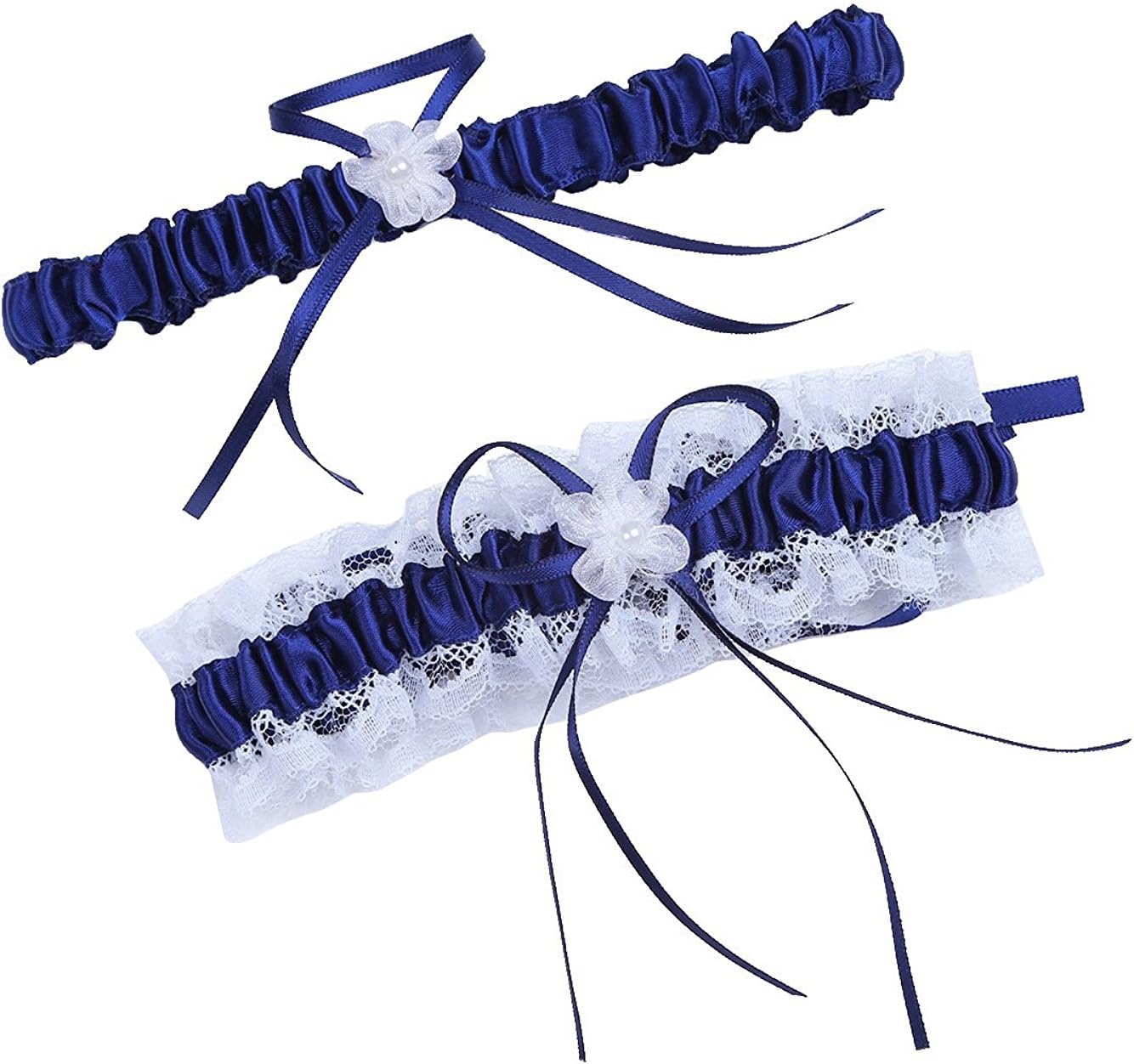 Women Wedding Bridal Legs Garter Set Bridal Garters Lace Belt with Toss Away JW20