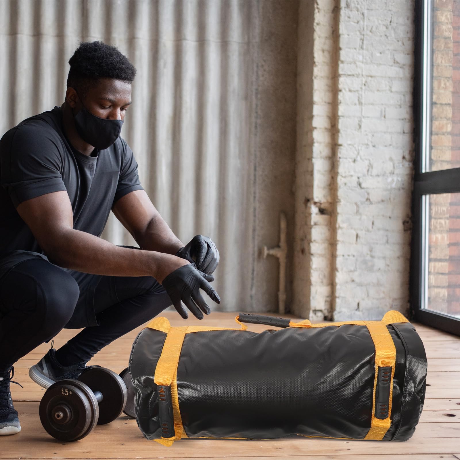 Sacco Pesi per Allenamento Forza 20kg in Pvc Resistente, Borsa Zavorrata Fitness per Palestra Uomo e Donna, Attrezzatura Sportiva per Sollevamento Pesi e Allenamento Funzionale
