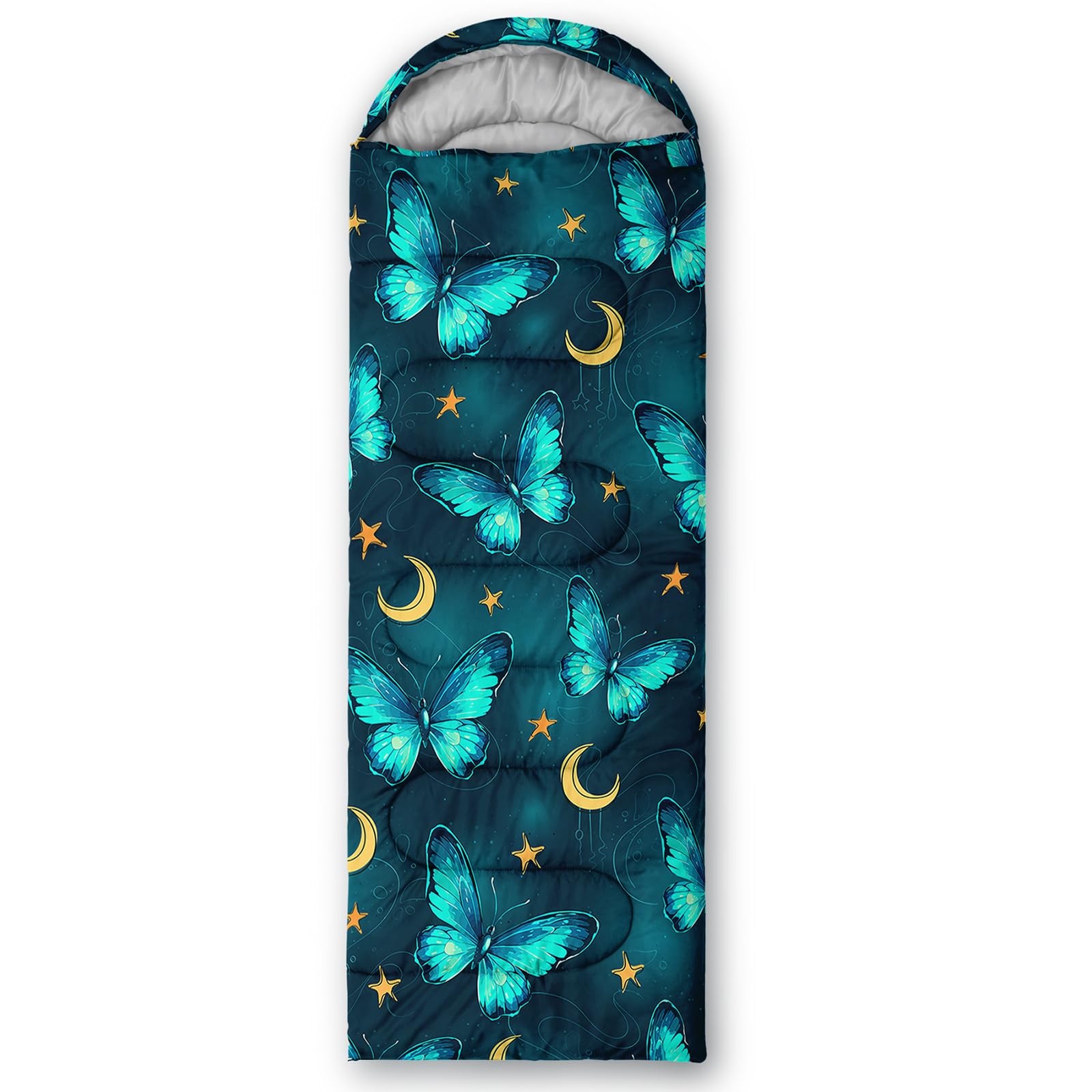 QOOMO Sacos de dormir de camping, 3 estaciones de clima cálido y fresco, ligeros, impermeables para adultos y niños, viajes y al aire libre, equipo de equipo de camping