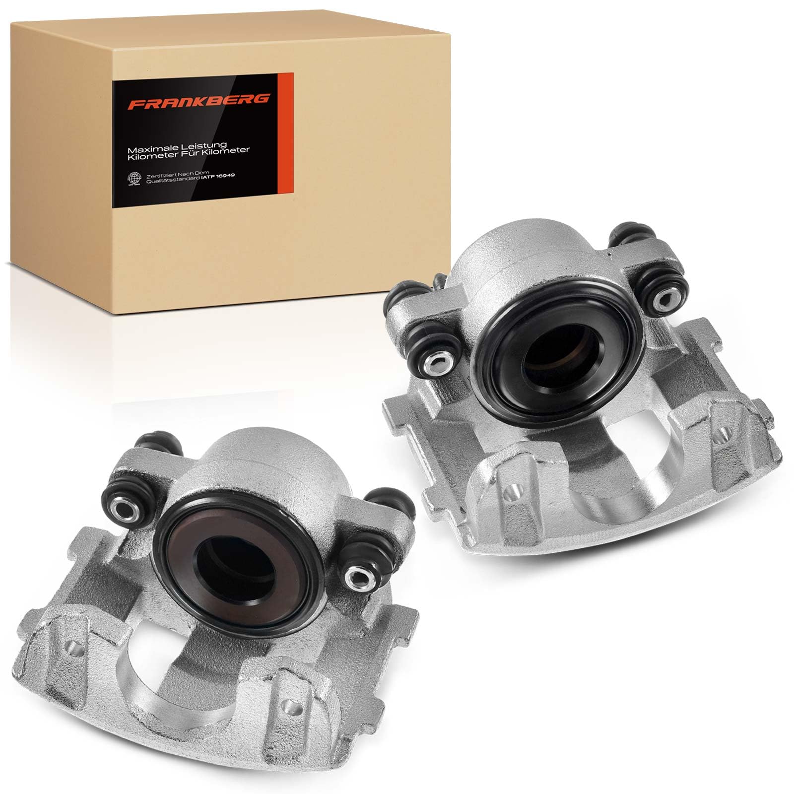 Frankberg 2x Brake Caliper Disc Brake Front Left Right Compatible with Cherokee XJ 1999-2001 Grand Cherokee I ZG ZJ 1991-1998 Wrangler II TJ 1996-2007 Replace# 5252610 5252609