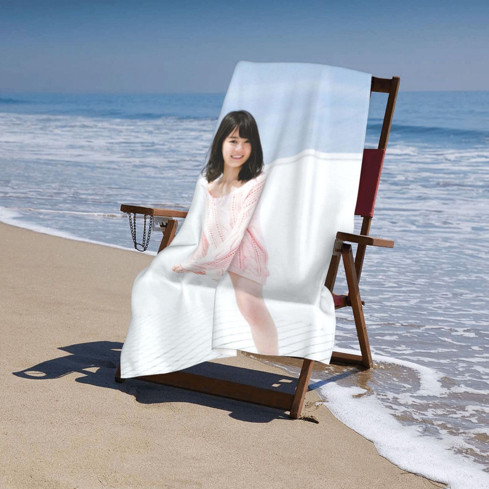 Amazon｜バスタオル 乃木坂46 生田絵梨花 ビーチタオル 大判 速乾 通気