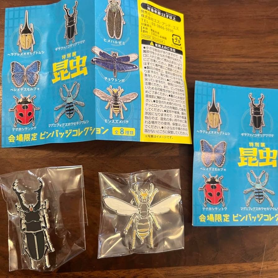 万博 住友館 ピンバッジ パビリオン きのこ てんとう虫 きつね 3