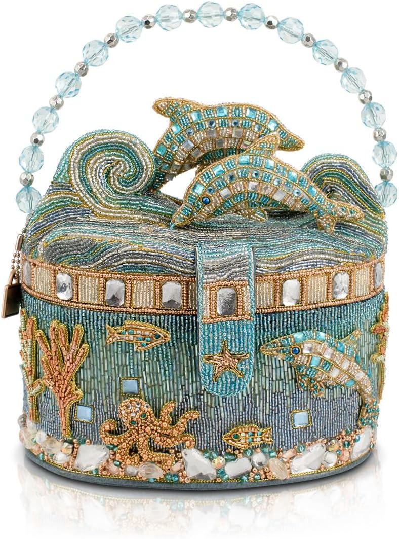 Mary Frances Crystal Dolphin Top Handle Bag