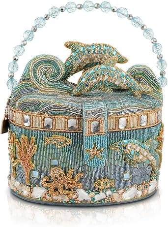 Mary Frances Crystal Dolphin Top Handle Bag