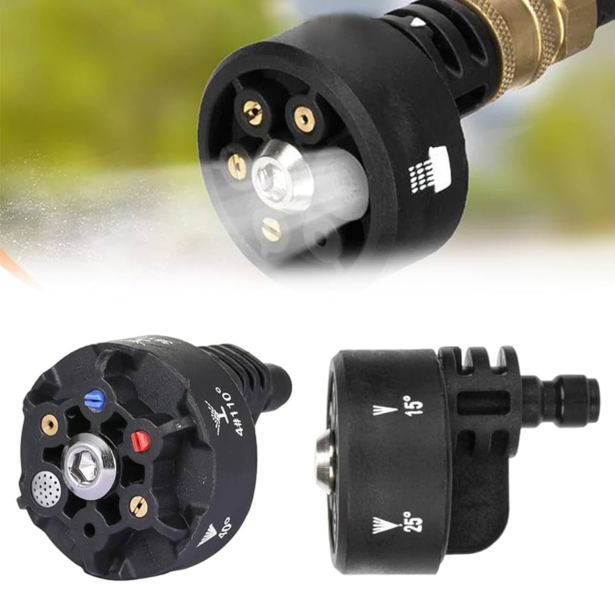 6-in-1 2pcs Pressure Washer Nozzles With Quick Coupling Rotating 1/4 Inch Nozzle Tip, Pressure Washer Accessories, Adjustable Pressure Washers Nozzle, Multiple Angles Adjustable Nozzles Tips