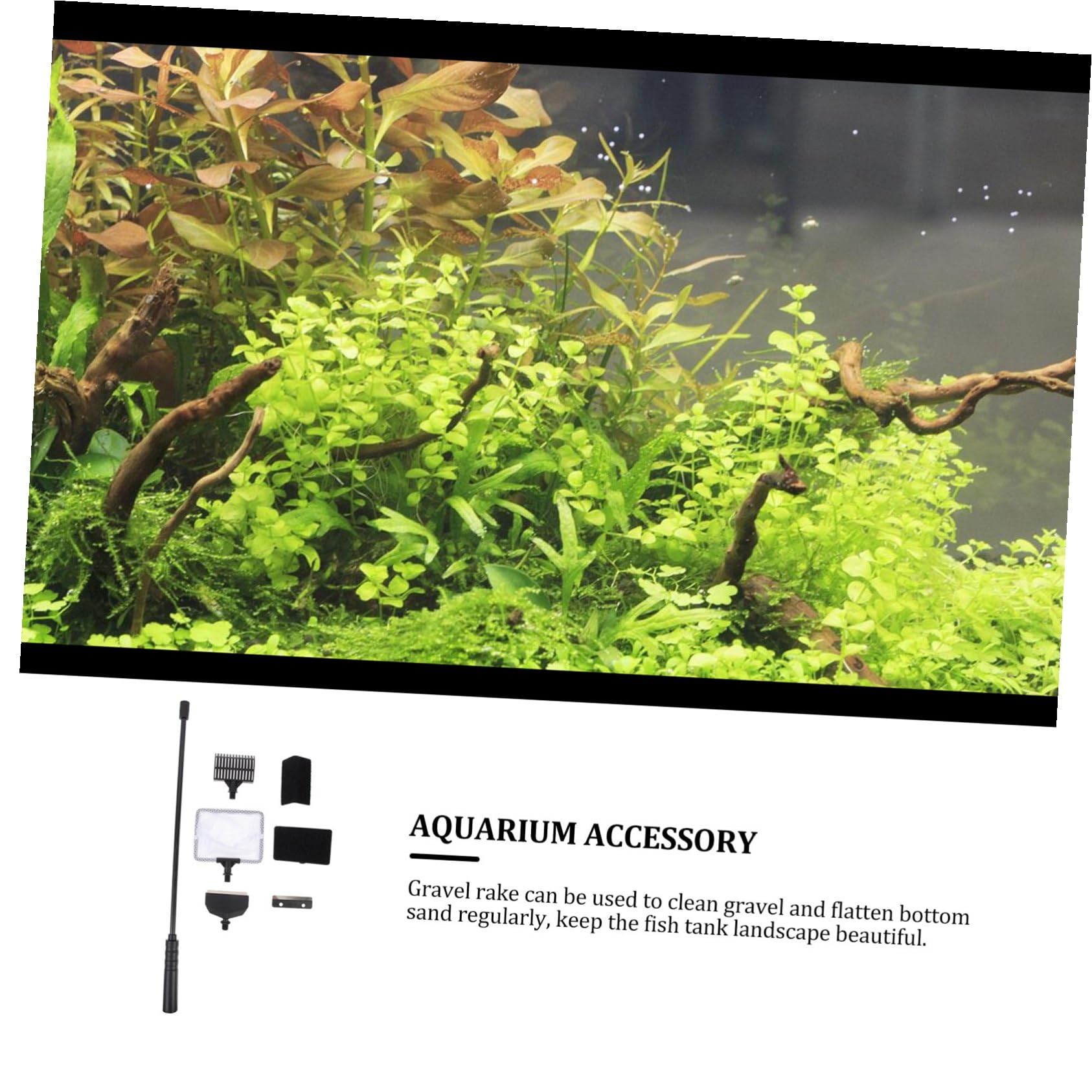 UPKOCH 2 Sätze Aquarium Reinigungsset Fischbehälter Reinigungswerkzeug mit Teleskopstange Einfache Handhabung und Robuste Materialien für Mühelose Pflege Aquariums