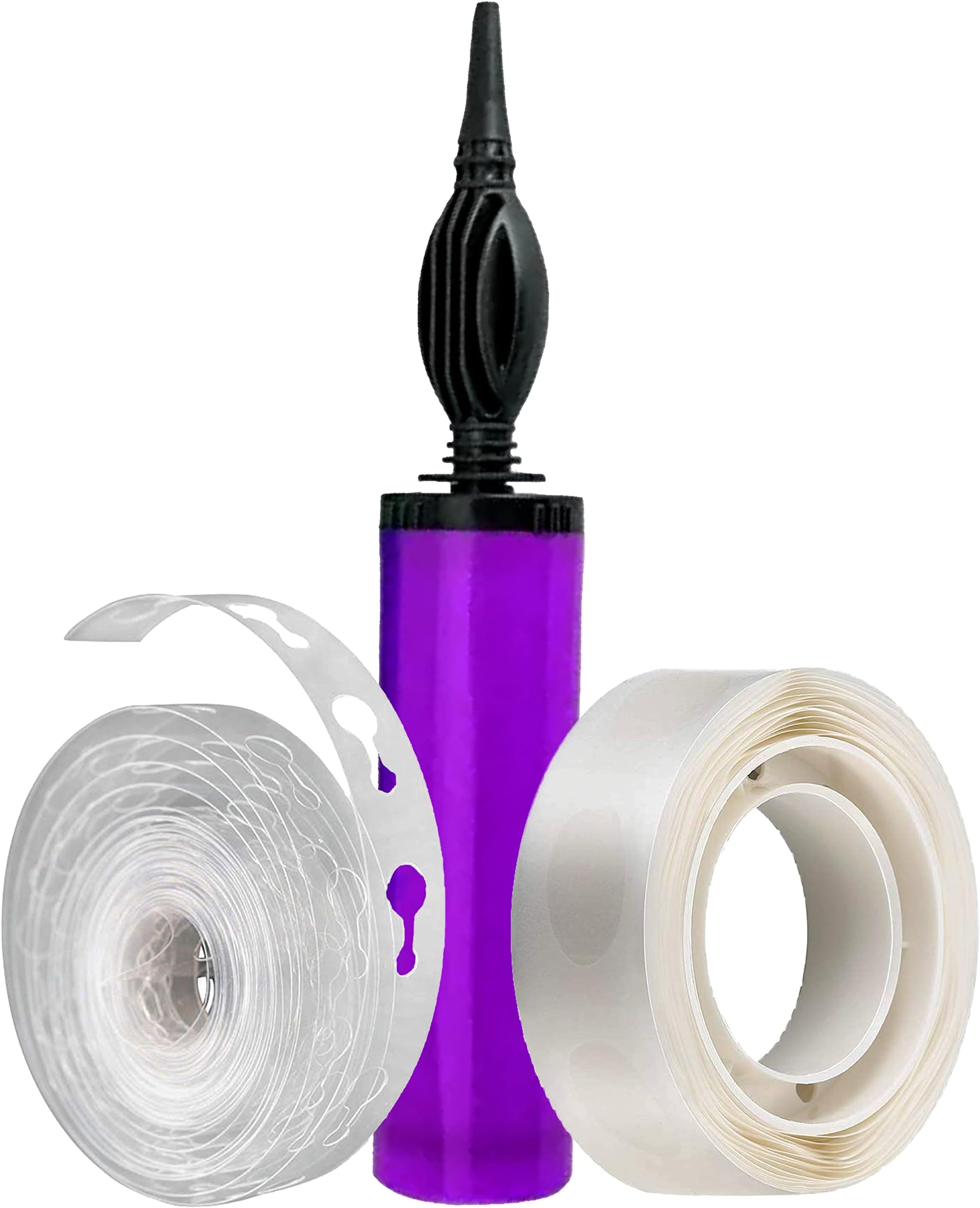 ITAF Hand Held Balloon Air Pump Inflator For Metallic Pastle Balloons, 5 Meter Balloon Arch Kit & 1 Roll of 100 pc Removable Glue Dot For Decoration of Birthday/Anniversary/Bachlorette/Baby Shower