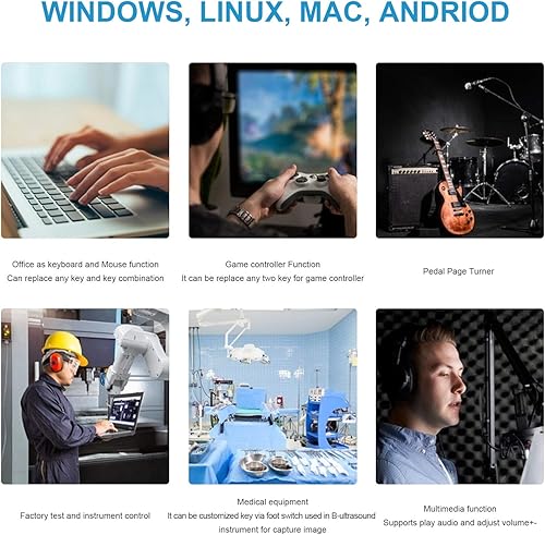 Miniatura 5 de iKKEGOL Control de interruptor de pedal triple USB actualizado 3 Programa de interruptor de pedal de tres teclas personalizado teclado de