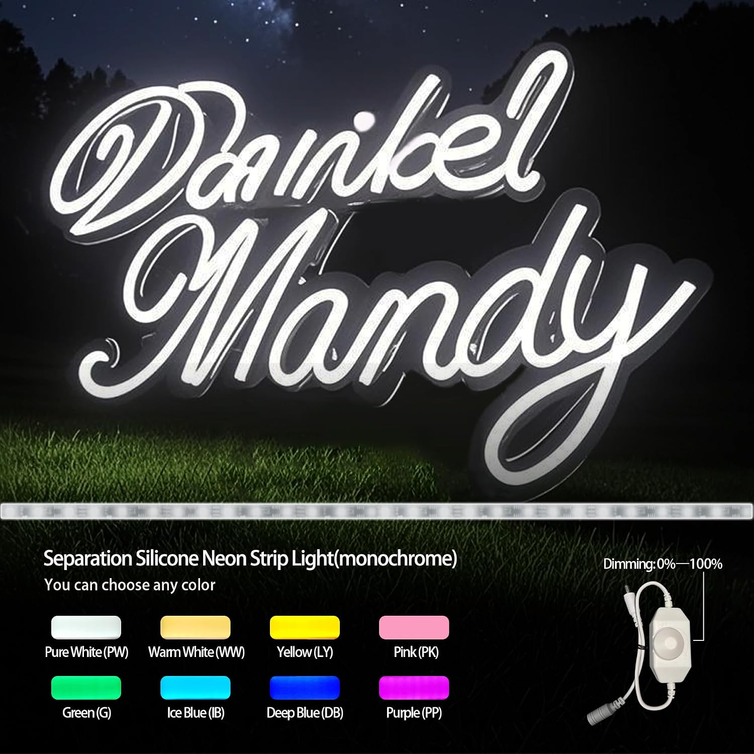 Custom Neon Sign, 10"-55" Custom Light Up Sign Decoration, Multiple Fonts and Colors, Neon Name Sign Personalized for Wall Decor , Customizable Large Neon Lights for Wedding Birthday Party Bedroom Bar Coffee Shop