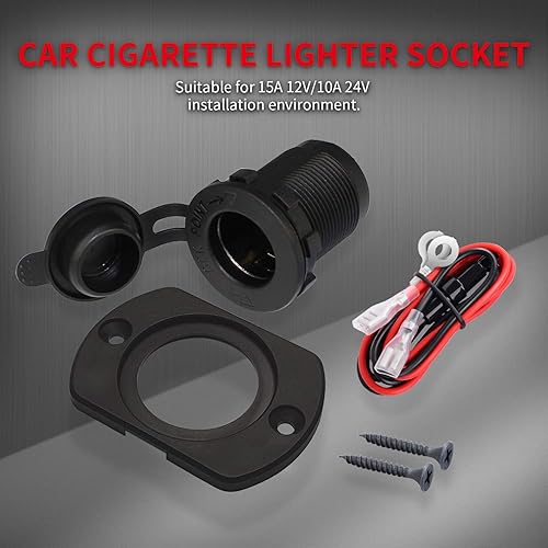 Miniatura 5 de DaierTek Enchufe de encendedor de cigarrillos de automóvil de 12 V hembra de 12 voltios de repuesto con LED azul impermeable para barco, scooter,