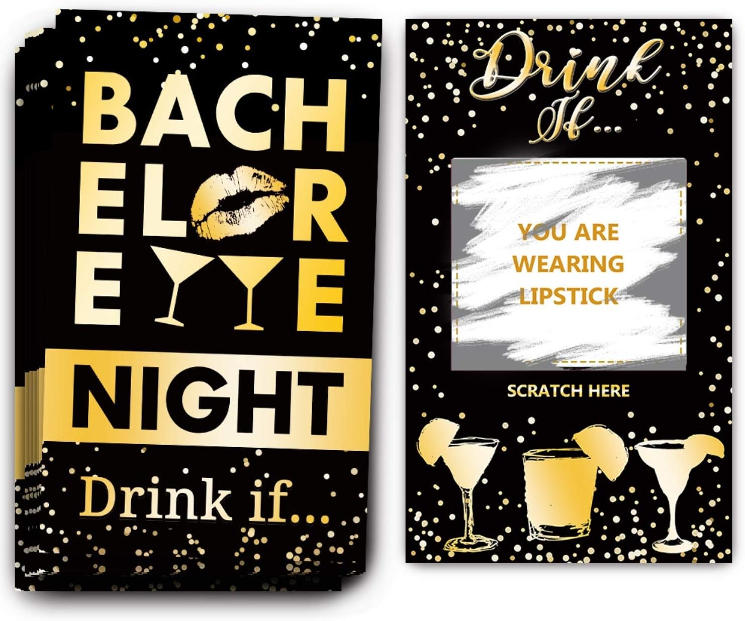 Bachelorette Party Drinking Games Drink If Games Scratch Off Cards Perfect for Night Out Activity,Bridal Showers,Bridal Parties,Wedding Showers,Engagement and Birthday-40 Sheets