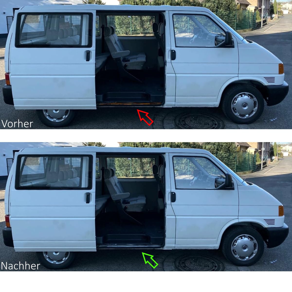 DM Autoteile kompatibel für VW T4 Reparaturblech Schweller Leiste unten Rechts Schiebetür Einstieg 61016