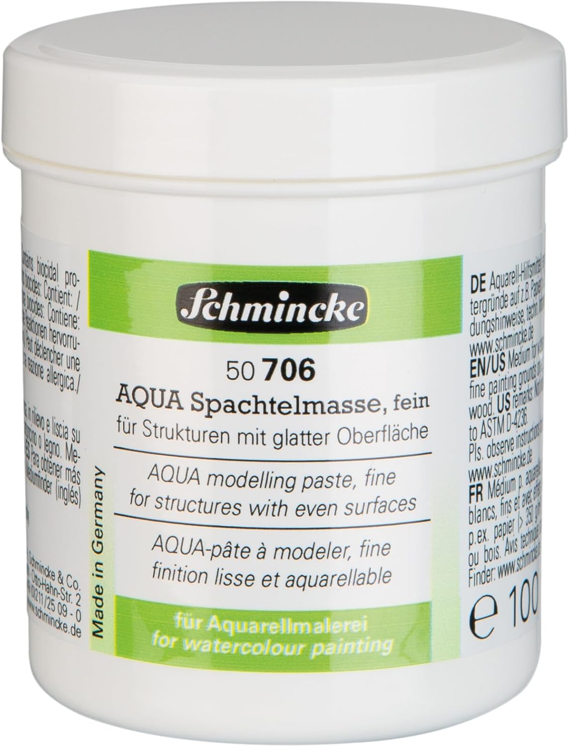 Schmincke Aqua Modelling Paste Fine 100ml Jar