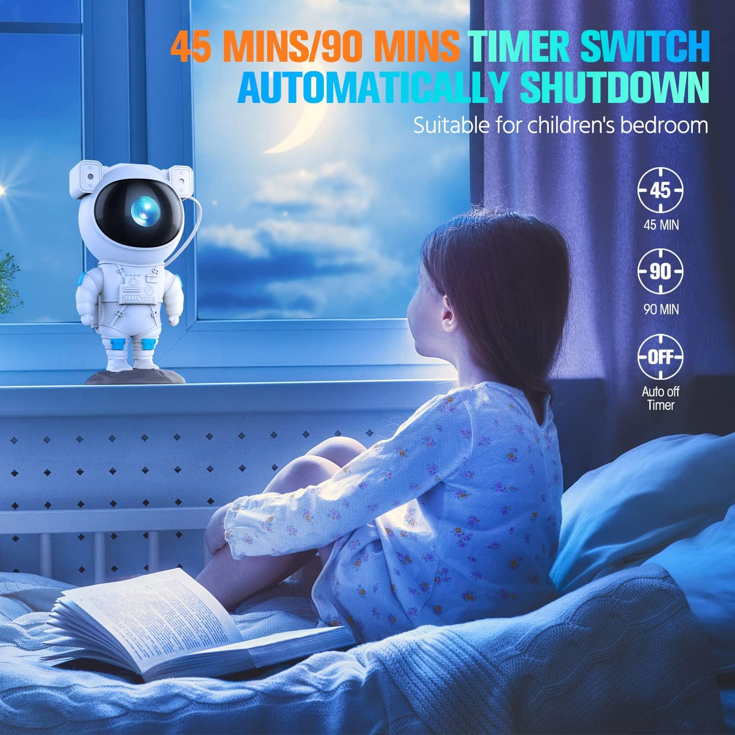 Star Projector Night Lights,Astronaut Space Projector,360° Adjustable Galaxy Projector Light with Timer and Remote Control,Bedroom,Gaming Room,Gifts for Christmas,Birthdays,Valentine's Day