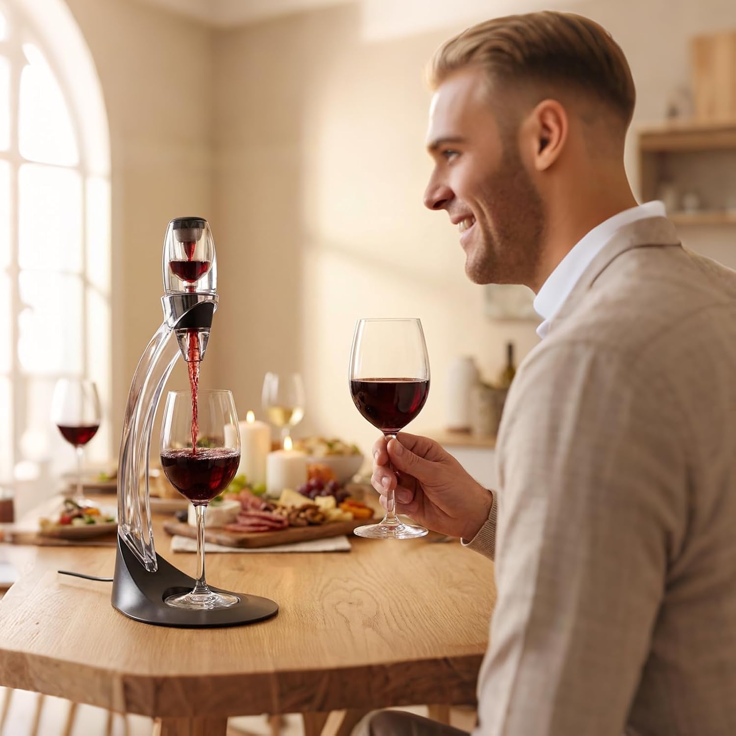 Wine Pourer,Quick Portable Multi-Purpose Kitchen Gadget,Wine Aerator Dispenser - for Christmas Retirement Valentine Party Kitchen Tasting Home Camping Picnic Family Dinners Bars Travel