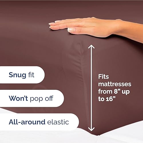 Vista 1533 de Juego de sábanas de 4 piezas tamaño king, extrasuaves, transpirables y refrescantes con esquinas profundas, sábanas de fácil ajuste y sin arrugas