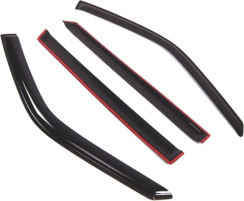 Miniatura 2 de Tuningpros Visor de ventana compatible con Suzuki XL-7 2001-2006, DGWV2-404, deflector de montaje exterior, protector de lluvia, humo oscuro, juego