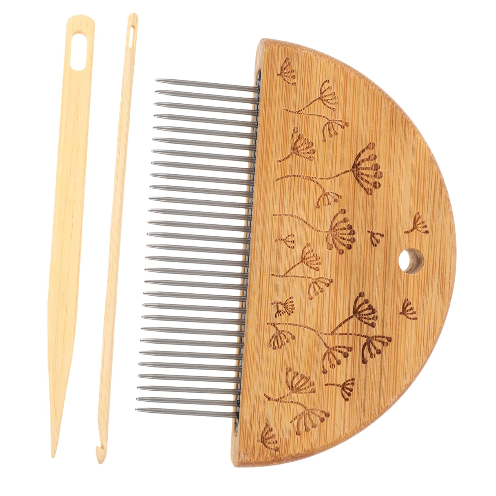 VILLCASE Wooden Loom Comb Set Weaving Tools Knitting Needle Tapestry Making Kit Handmade Crafts