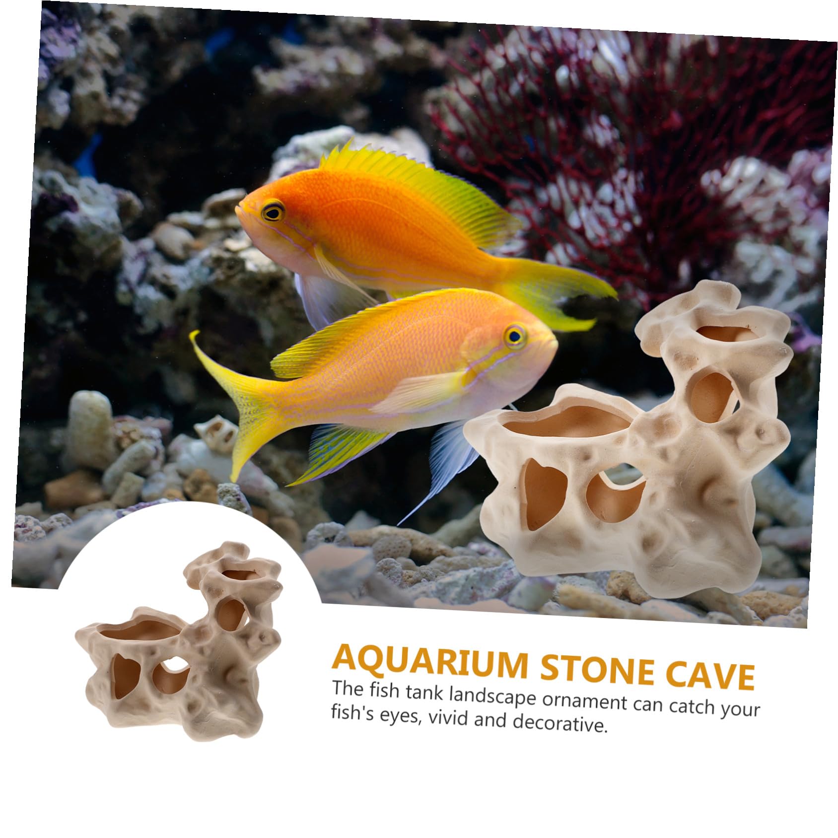 Aquarium Versteckhöhle aus Keramik für Fischbecken, Dekorativ
