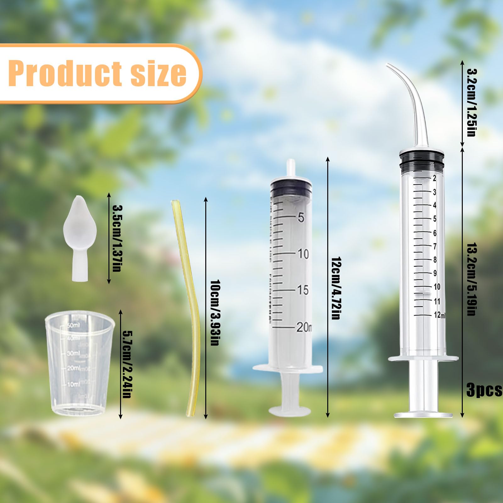 Bird Feeding Syringe Set,4PCS Baby Bird Syringe Feeders with Parrot Feeding Tube and Spoon,Measuring Syringes Tools for Small Animals Kittens Puppies Scientific Industrial Labs - Image 2