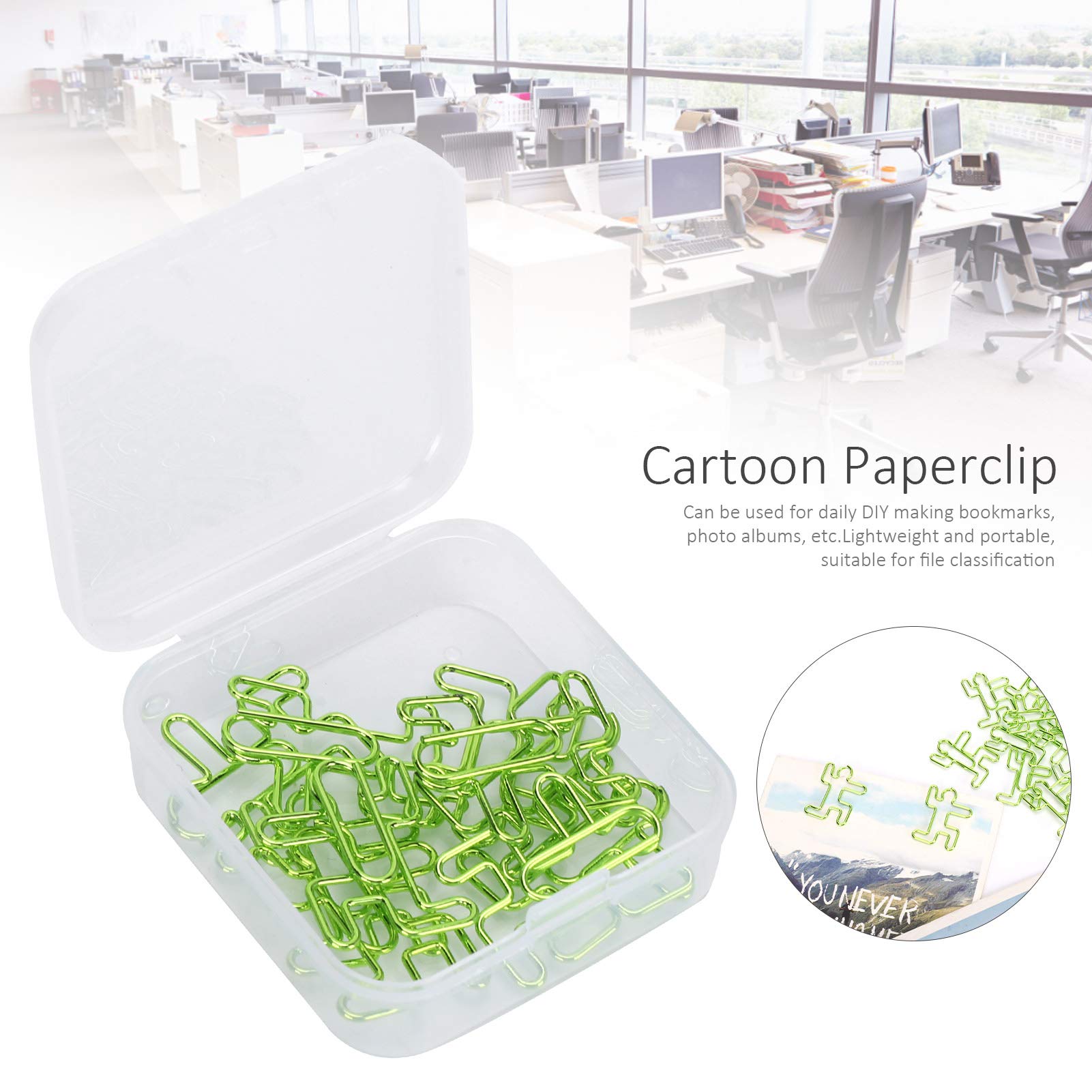 ANKROYU 20PCS Cartoon Paperclip, Special Shape Paper Clips, Stainless Steel Paper Clips - Image 2