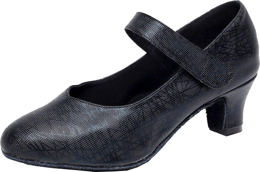 Dansschoenen Dames Mary Janes Gesp Gesloten Teen PU Leahter Salsa Tango